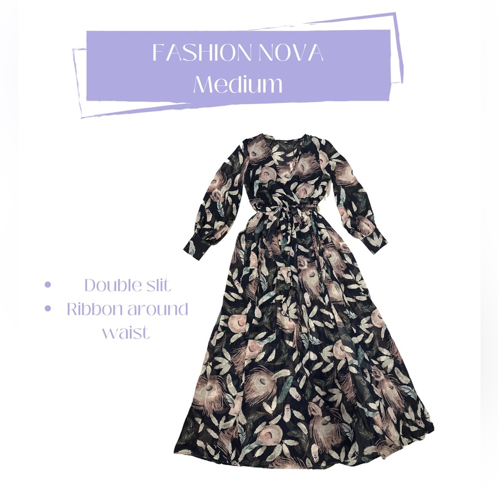 Fashion Nova Flowy Maxi Dress Size M